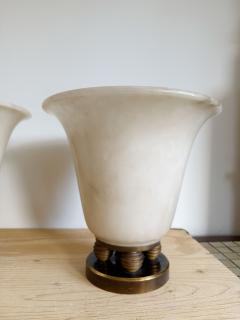 PAIR OF ART DECO ALABASTER LAMPS - 4304246