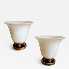 PAIR OF ART DECO ALABASTER LAMPS - 4305591