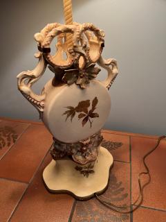 PAIR OF ART NOUVEAU EUROPEAN URN FORM CERAMIC LAMPS - 2893841