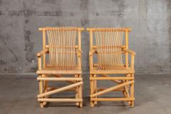 PAIR OF BAMBOO ARMCHAIRS - 1018262