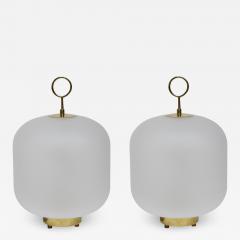 PAIR OF BIDONE TABLE LAMPS MIDCENTURY STYLE - 3081738