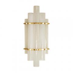 PAIR OF BLOWN MURANO GLASS TUBES AND BRASS WALL LIGHTS - 1761305
