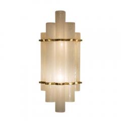 PAIR OF BLOWN MURANO GLASS TUBES AND BRASS WALL LIGHTS - 1761308