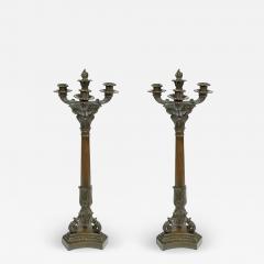 PAIR OF BRONZE CHARLES X CANDELABRAS - 2234511