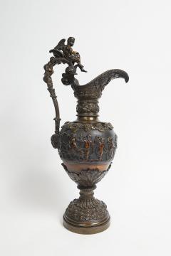PAIR OF BRONZE PATINATED FRENCH RENAISSANCE STYLE EWERS - 3082925