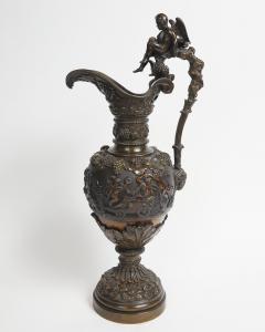 PAIR OF BRONZE PATINATED FRENCH RENAISSANCE STYLE EWERS - 3082978