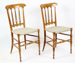 PAIR OF CHARLES X PERIOD SYCOMNORE BALLROOM CHAIRS - 3022546