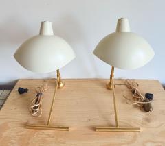 PAIR OF CREME BRASS TASK LAMPS - 4401580