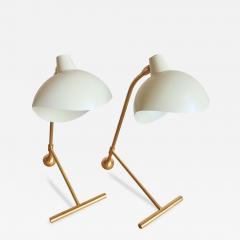 PAIR OF CREME BRASS TASK LAMPS - 4402020
