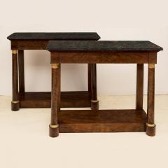 PAIR OF EARLY 19TH CENTURY EMPIRE MAHOGANY CONSOLE TABLES - 661425