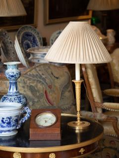 PAIR OF EARLY 19TH CENTURY GILT BRONZE CANDLESTICKS CONVERTED TO TABLE LAMPS - 3550715