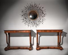 PAIR OF EARLY 19TH CENTURY ITALIAN WALNUT AND MARBLE TOP CONSOLE TABLES - 1875774