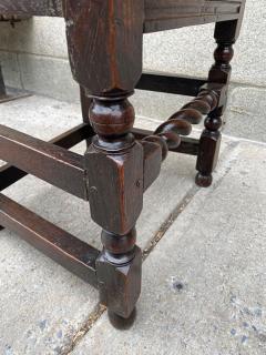 PAIR OF ENGLISH 17TH CENTURY PERIOD OAK HALL CHAIRS - 3434996