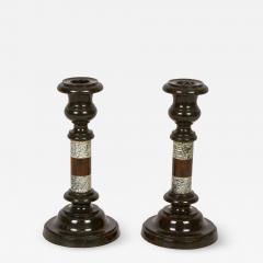 PAIR OF ENGLISH CORNISH MARBLE CANDLESTICKS CIRCA 1850 - 2711677