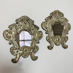 PAIR OF EUROPEAN 18TH CENTURY SILVER PLATED BAROQUE MIRRORS - 3030645