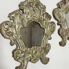 PAIR OF EUROPEAN 18TH CENTURY SILVER PLATED BAROQUE MIRRORS - 3030646