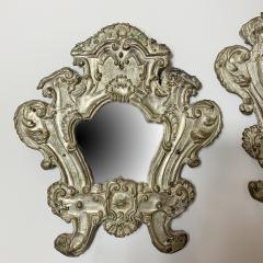 PAIR OF EUROPEAN 18TH CENTURY SILVER PLATED BAROQUE MIRRORS - 3030647
