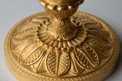 PAIR OF FINE QUALITY FRENCH RESTORATION GILT BRONZE CANDLESTICKS Circa 1815 - 759736