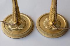 PAIR OF FINE QUALITY GILT BRONZE CANDLESTICKS CONVERTED TO TABLE LAMPS - 4574799