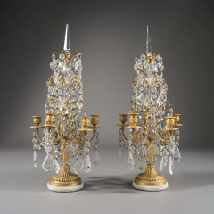 PAIR OF FRENCH LOUIS XVI STYLE GILT BRONZE GIRANDOLES 19TH CENTURY - 3538105