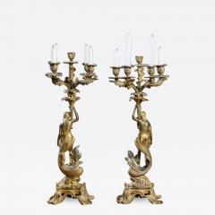 PAIR OF FRENCH ROCOCO LOUIS XVI STYLE CANDELABRAS - 3412614