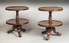 PAIR OF GILLOWS REGENCY PERIOD MAHOGANY LOW TIERED TABLES - 3427365