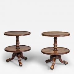PAIR OF GILLOWS REGENCY PERIOD MAHOGANY LOW TIERED TABLES - 3430516