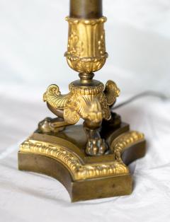 PAIR OF GILT AND PATINATED BRONZE RESTAURATION PERIOD CANDELABRA LAMPS - 3023862