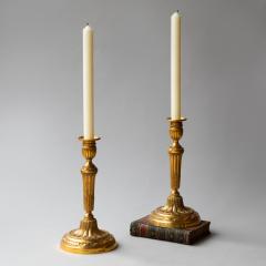 PAIR OF GILT BRONZE 18TH CENTURY LOUIS XVI CANDLESTICKS - 3550675