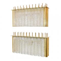 PAIR OF GLASS AND BRASS TUBI TEMPIO WALL LIGHTS - 2128612