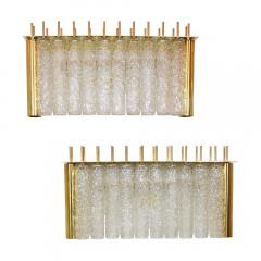 PAIR OF GLASS AND BRASS TUBI TEMPIO WALL LIGHTS - 2128615