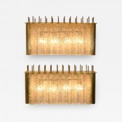 PAIR OF GLASS AND BRASS TUBI TEMPIO WALL LIGHTS - 2131797