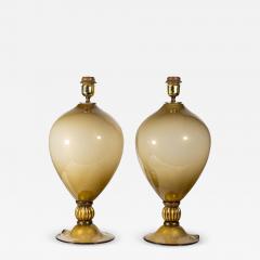 PAIR OF GOLD ITALIAN VERONESE VASE TABLE LAMPS - 2424744