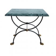 PAIR OF ITALIAN 1950 GREEN MARBLE TOP SIDE TABLES - 1913873