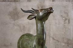 PAIR OF ITALIAN BRONZE STANDING DEER - 1053636