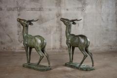 PAIR OF ITALIAN BRONZE STANDING DEER - 1053638