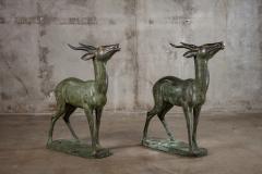 PAIR OF ITALIAN BRONZE STANDING DEER - 1053639