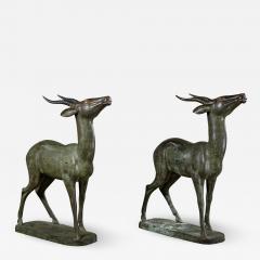 PAIR OF ITALIAN BRONZE STANDING DEER - 1193989