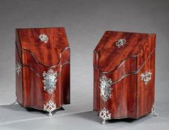 PAIR OF KNIFE BOXES WITH SILVER MOUNTS - 1401146