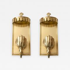 PAIR OF LARGE SWEDISH ART DECO SCONCES WITH SHELL SHADES - 734831