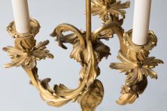 PAIR OF LOUIS XV STYLE ROCOCO CANDELABRA CONVERTED TO LAMPS Circa 1860 - 763765