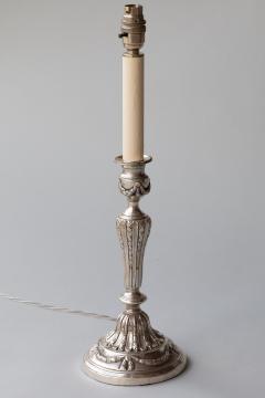 PAIR OF LOUIS XV STYLE ROCOCO CANDLESTICKS CONVERTED TO LAMPS MID 19TH CENTURY - 1003880