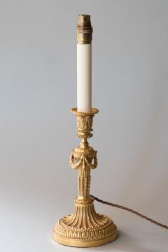 PAIR OF LOUIS XVI STYLE CANDLESTICKS CONVERTED TO LAMPS - 897346