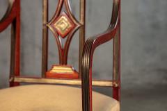 PAIR OF NEOCLASSICAL BRASS MOUNTED MAHOGANY ARMCHAIRS - 1053742