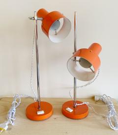 PAIR OF ORANGE TASK LAMPS - 2668905