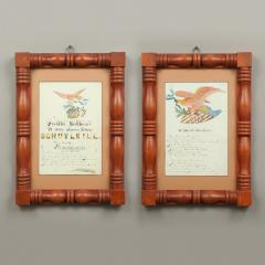 PAIR OF PATRIOTIC WATERCOLORS DEPICTING EAGLES - 3134359