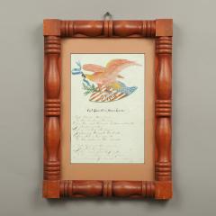 PAIR OF PATRIOTIC WATERCOLORS DEPICTING EAGLES - 3134363