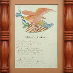 PAIR OF PATRIOTIC WATERCOLORS DEPICTING EAGLES - 3134364