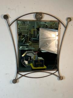 PAIR OF POST MODERN METAL MIRRORS - 2862011