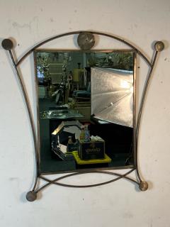 PAIR OF POST MODERN METAL MIRRORS - 2862012